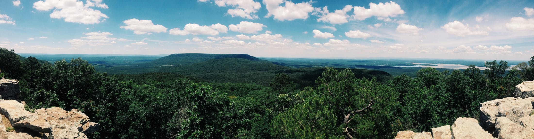 Mt Nebo - Sunset Point "This panoramic photo was taken atop Mt. Nebo (Dardanelle, AR) in early June." - Eddie Vansell