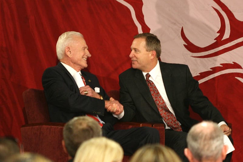 Coach Frank Broyles and Jeff Long