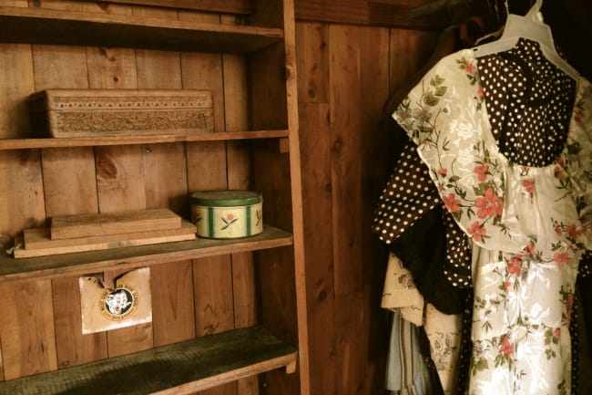 DRESSES IN CLOSET AT MCCULLOUGH HOUSE