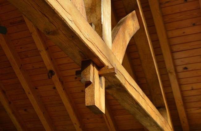 timber frame support detail
