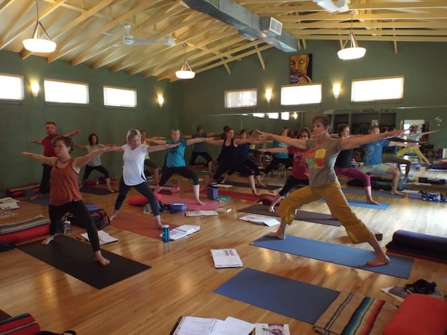 Arkansas Yoga Center Andrea Fournet Teaches by the Book