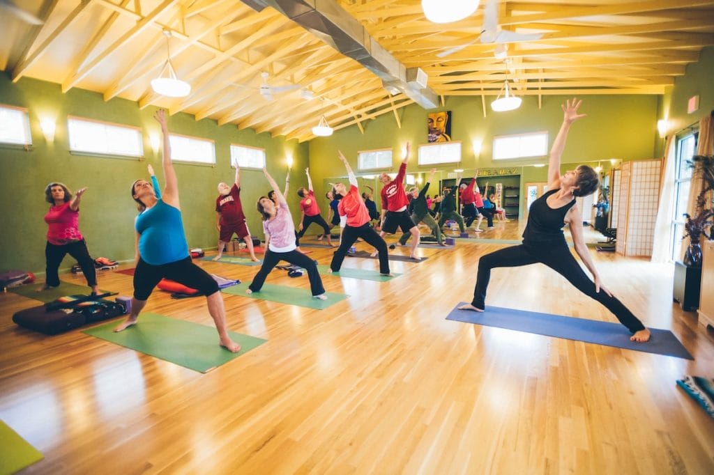 Banner Photo Arkansas Yoga Center Andrea Fournet Leads Class