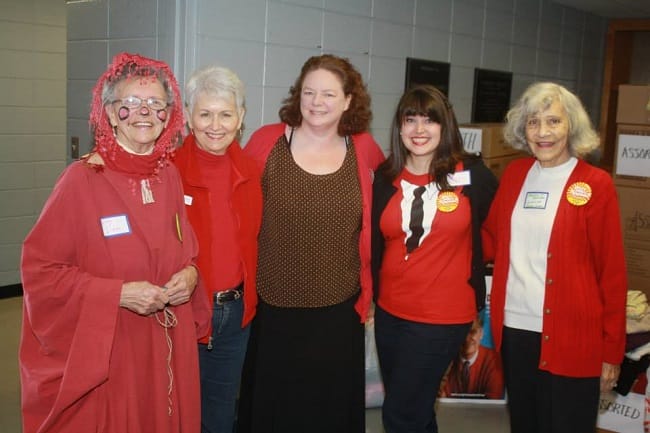 Ginny Evans, Joan Kennedy of Salvation Army, Ruth Hyatt of AR State Library, Katie Kulpepper of AETN, Marjorie Malachar of Bainum Library