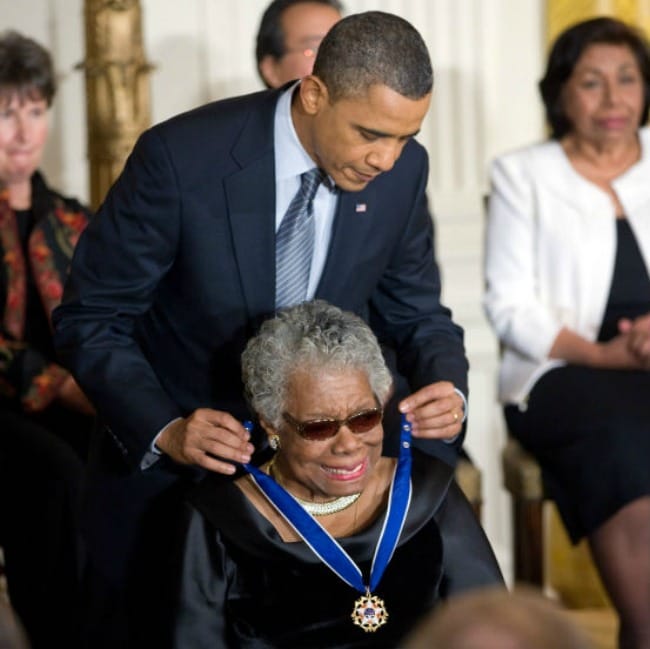 Angelou and President Obama