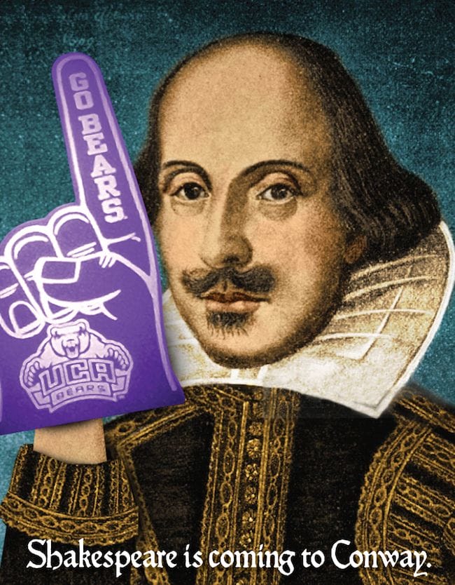 Shakespeare UCA Purple Bears Foam Finger First Folio Tour