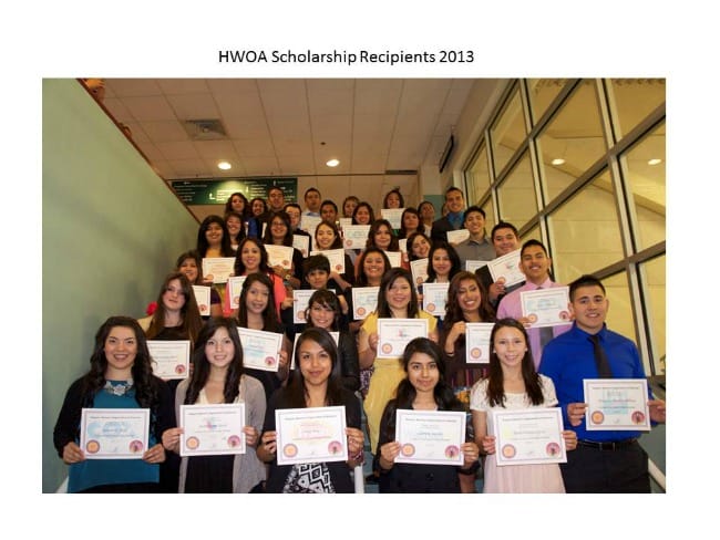 HWOA Scholarship Recipients 2013