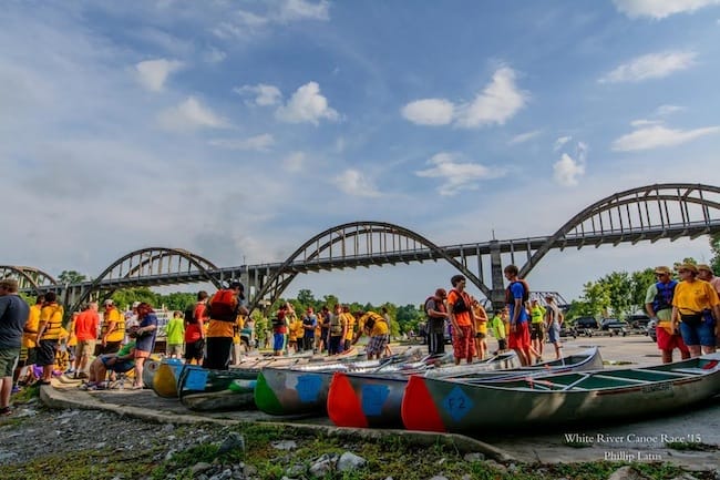 White River Boy Scouts Canoe Race Scouts Prepare to Launch Cotter Arkansas
