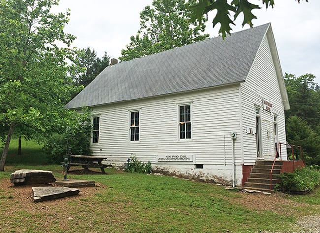 Rocky Branch Schoolhouse in Larue Arkansas