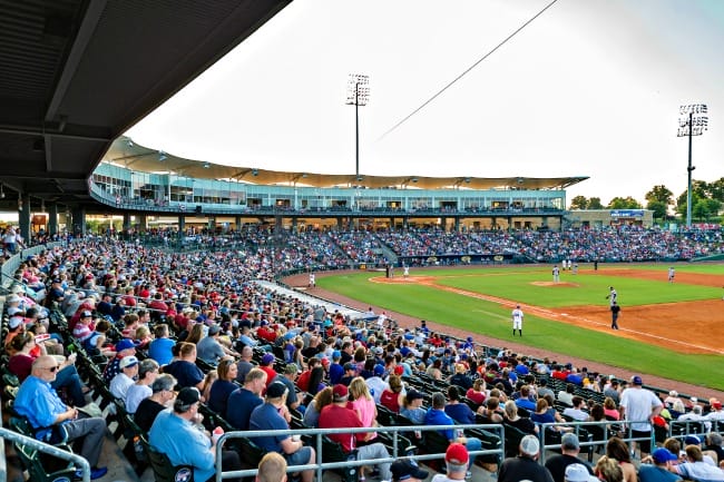 During a baseball game between the NWA Naturals and the Frisco RoughRiders on July 4, 2016. (Alan Jamison, NWA Naturals)