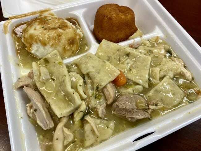 Grider Field Restaurant chicken 'n dumplins