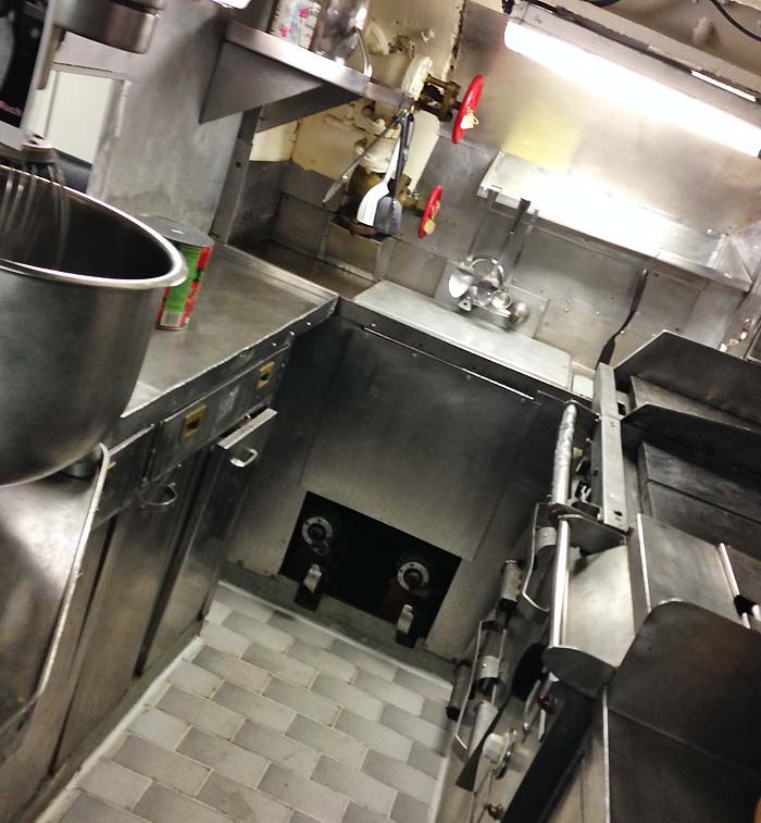 USS Razorback Submarine kitchen