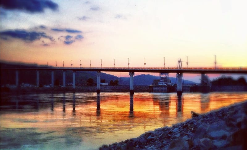 Sunset at The Big Dam Bridge - Little Rock Bridges - Only In Arkansas