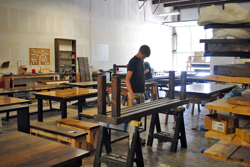 Craftsmen in the James and James Shop