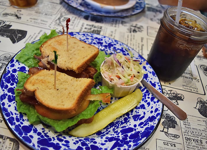 Eating at the Bean Palace Restaurant