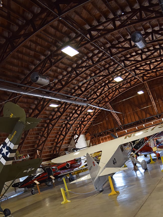 All-Wood White Hangar at Arkansas Air and Military Museum