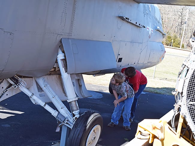 Checking out the landing gear