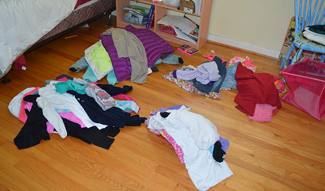 Ogranize Piles on Floor