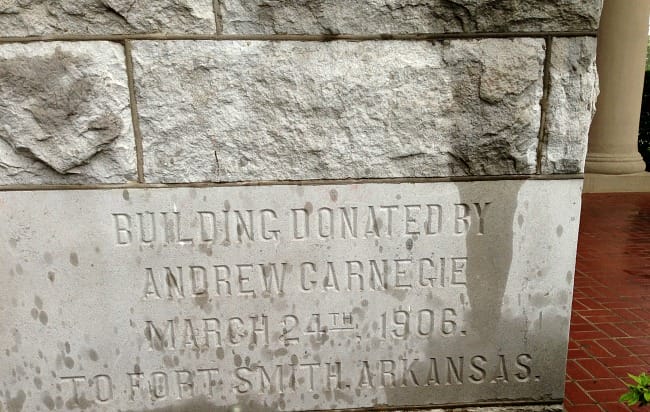 cornerstone, Carnegie Library, Fort Smith, Ar