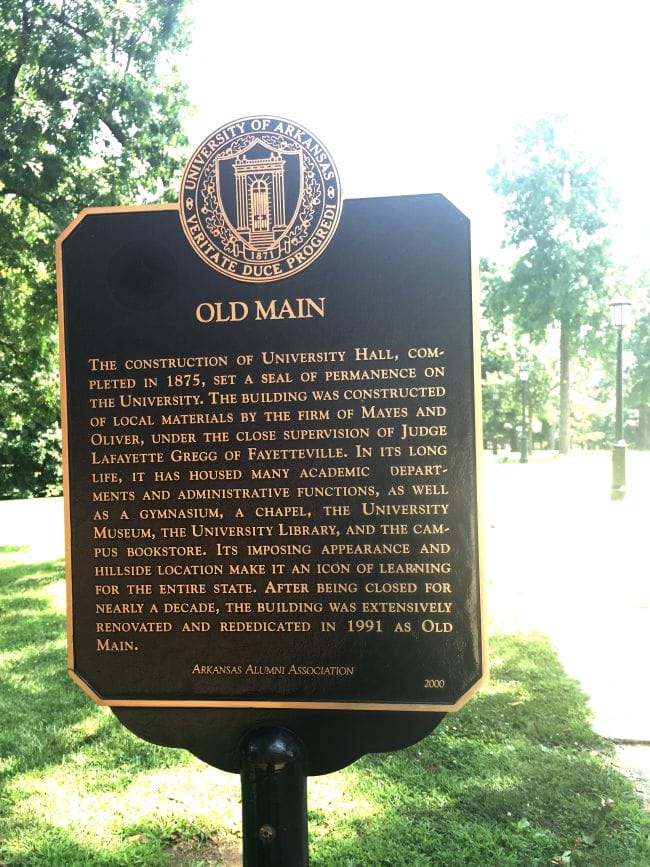 Old Main, UofA, Historical Sign
