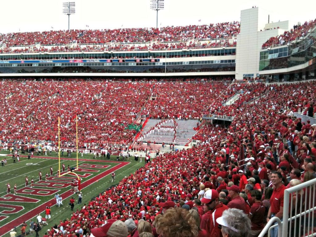 Razorback Fans at Reynolds Stadium