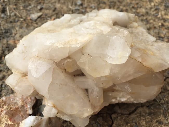 white quartz crystal - digging crystals in arkansas