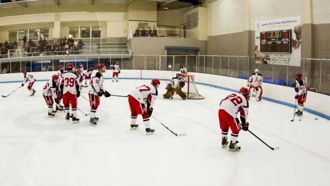 RazorbackHockey warms up