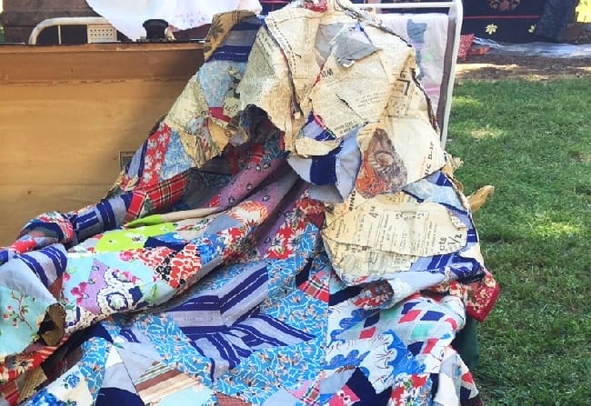 quilt shows in Arkansas 2015 newspaper patterns attached to quilt