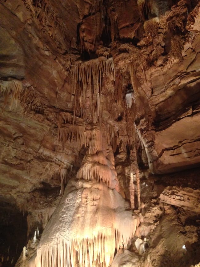 A Waterfall of Stone in The Mystic Caverns