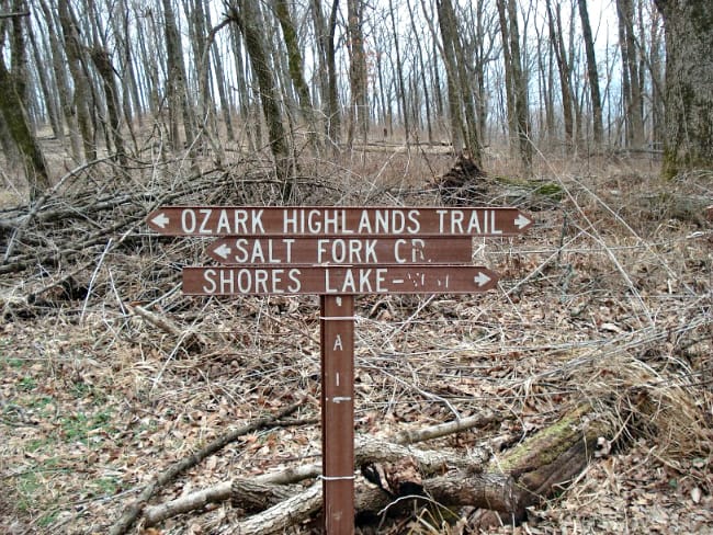 Ozark Highlands Trail Sign