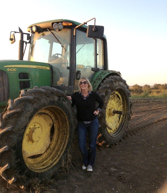 Talya Tate Boerner and tractor