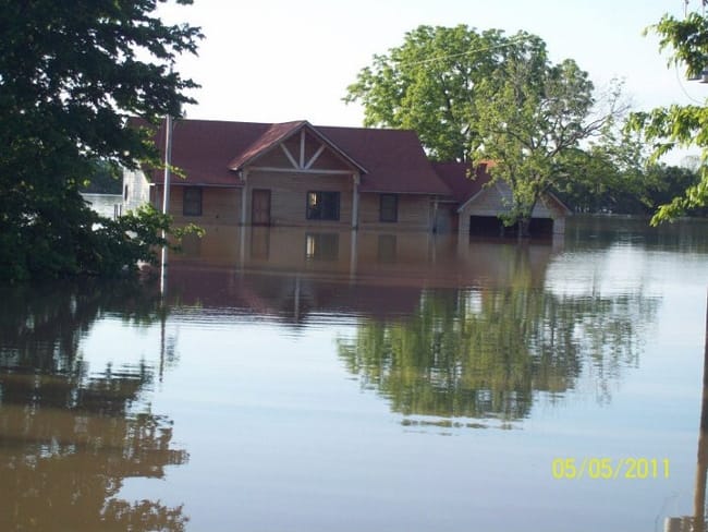 flooded wilson house