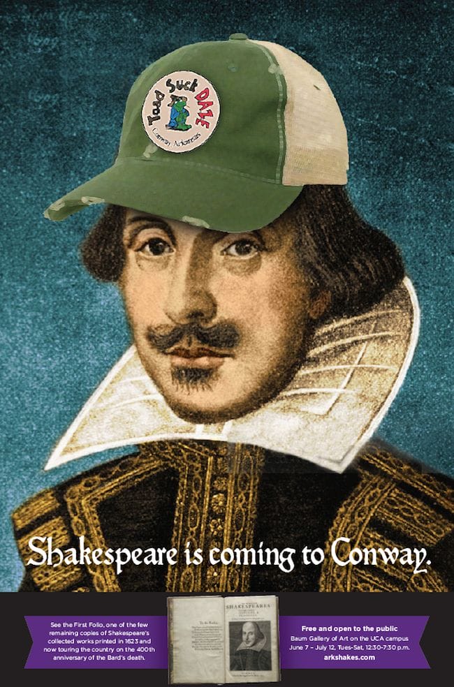 Shakespeare Toad Suck Daze Hat UCA First Folio Tour