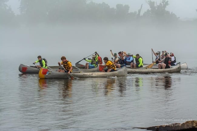 White River Boy Scouts Canoe Race Canoe Group