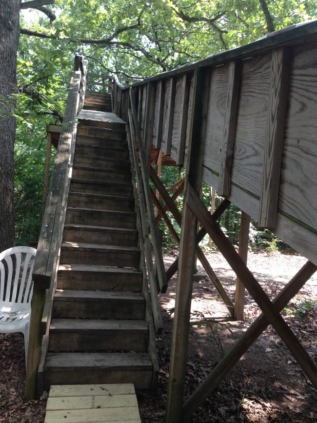 platform for water slide