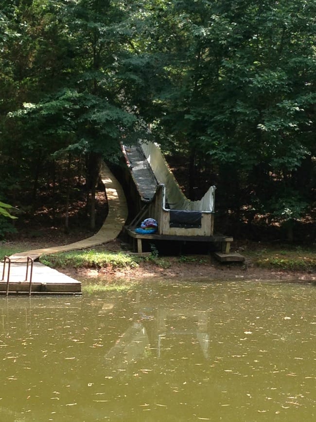 side view of water slide