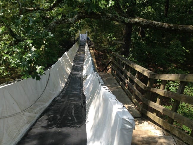 top view of water slide