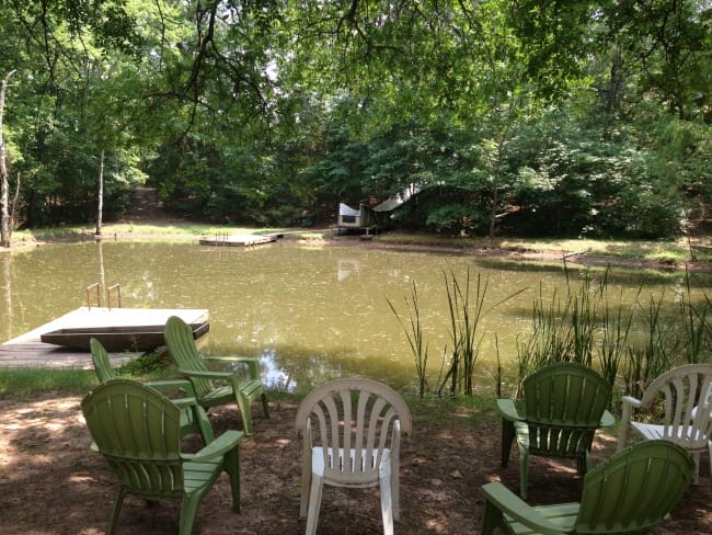 viewing area for water slide