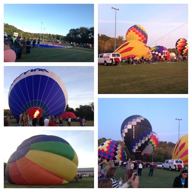2 Harrison Hot Air Balloon Festival Inflating Balloons