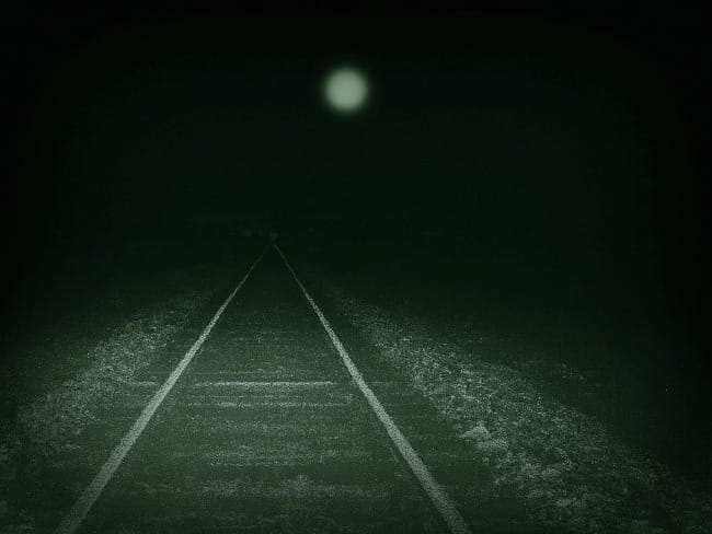 railroad-track-with-mysterios-light