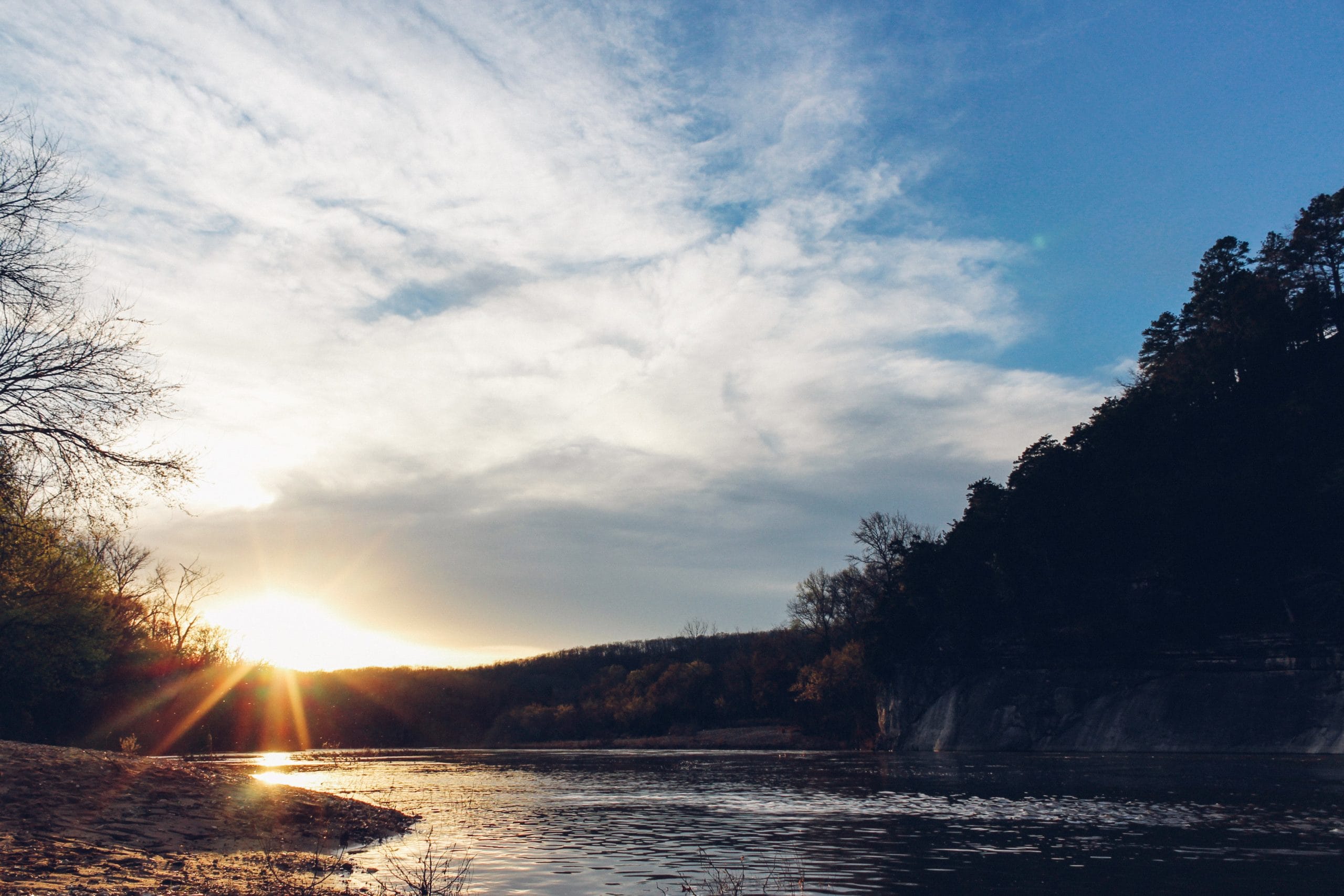 Photo of the Week Sunset on Grinder's Ferry Only In Arkansas