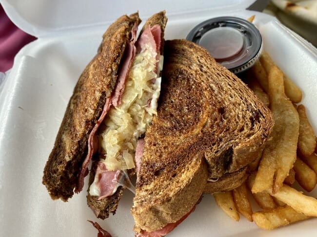 L’Attitude Bistro reuben sandwich in Clinton, Arkansas