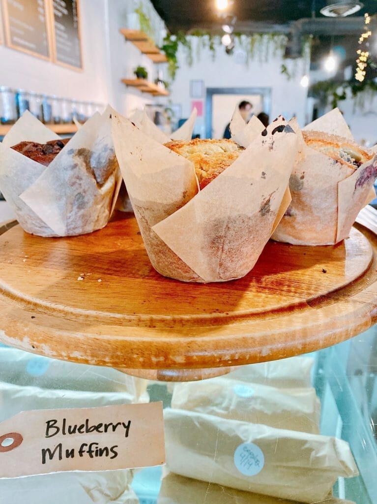 Basecamp Coffee in Fayetteville Arkansas blueberry muffins