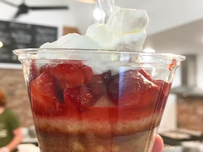 Strawberry Desserts - strawberry shortcake from Petit Jean Coffeehouse
