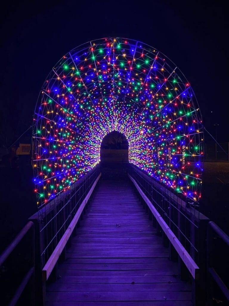 Lighted Arch at Yancey Park in Searcy Holiday of Lights