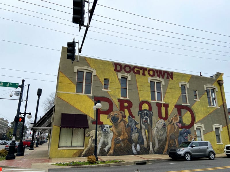 Dogtown Proud mural on our Argenta Historic Tour