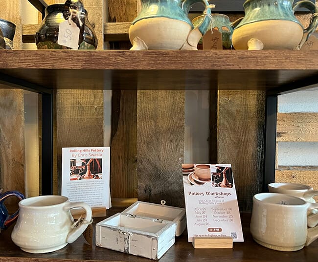 Rolling Hills Pottery Display