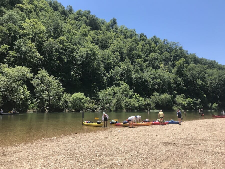 Floating the Buffalo River in Gilbert Arkansas