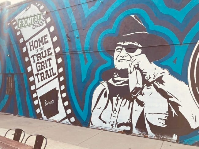 True Grit Trail mural in Dardanelle, Arkansas