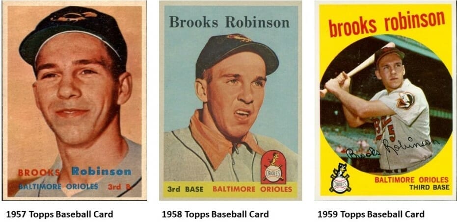 1959 outlets Topps - Brooks Robinson (Baltimore Orioles-Third Base) Baseball Card No 439 - In a Protective Sleeve